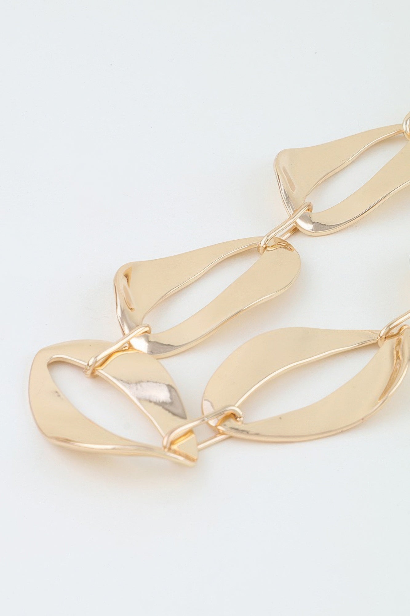 Women's Chain Necklace Hammered Abstract BYMANYC ® New York SCULPTURAL TEXTURED LINK COLLAR - New Collection