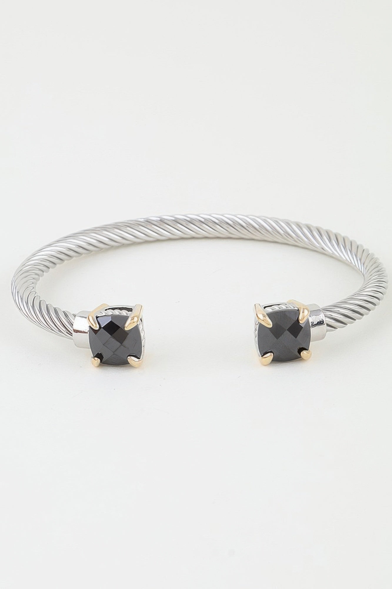 Women's Cuff Bracelet Open Cubic Twisted BYMANYC ® New York CONTEMPORARY GEOMETRIC BRAIDED BANGLES - New Collection