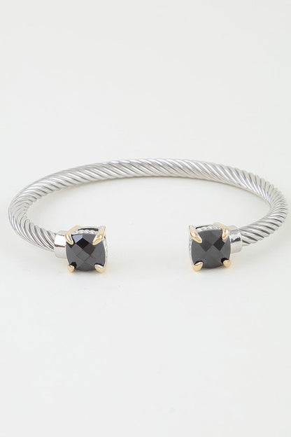 Women's Cuff Bracelet Open Cubic Twisted BYMANYC ® New York CONTEMPORARY GEOMETRIC BRAIDED BANGLES - New Collection