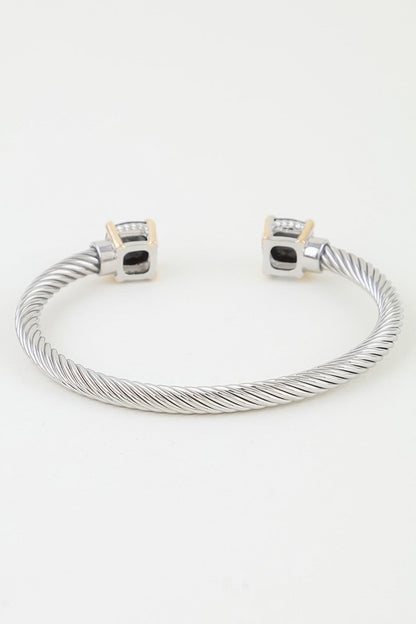 Women's Cuff Bracelet Open Cubic Twisted BYMANYC ® New York CONTEMPORARY GEOMETRIC BRAIDED BANGLES - New Collection