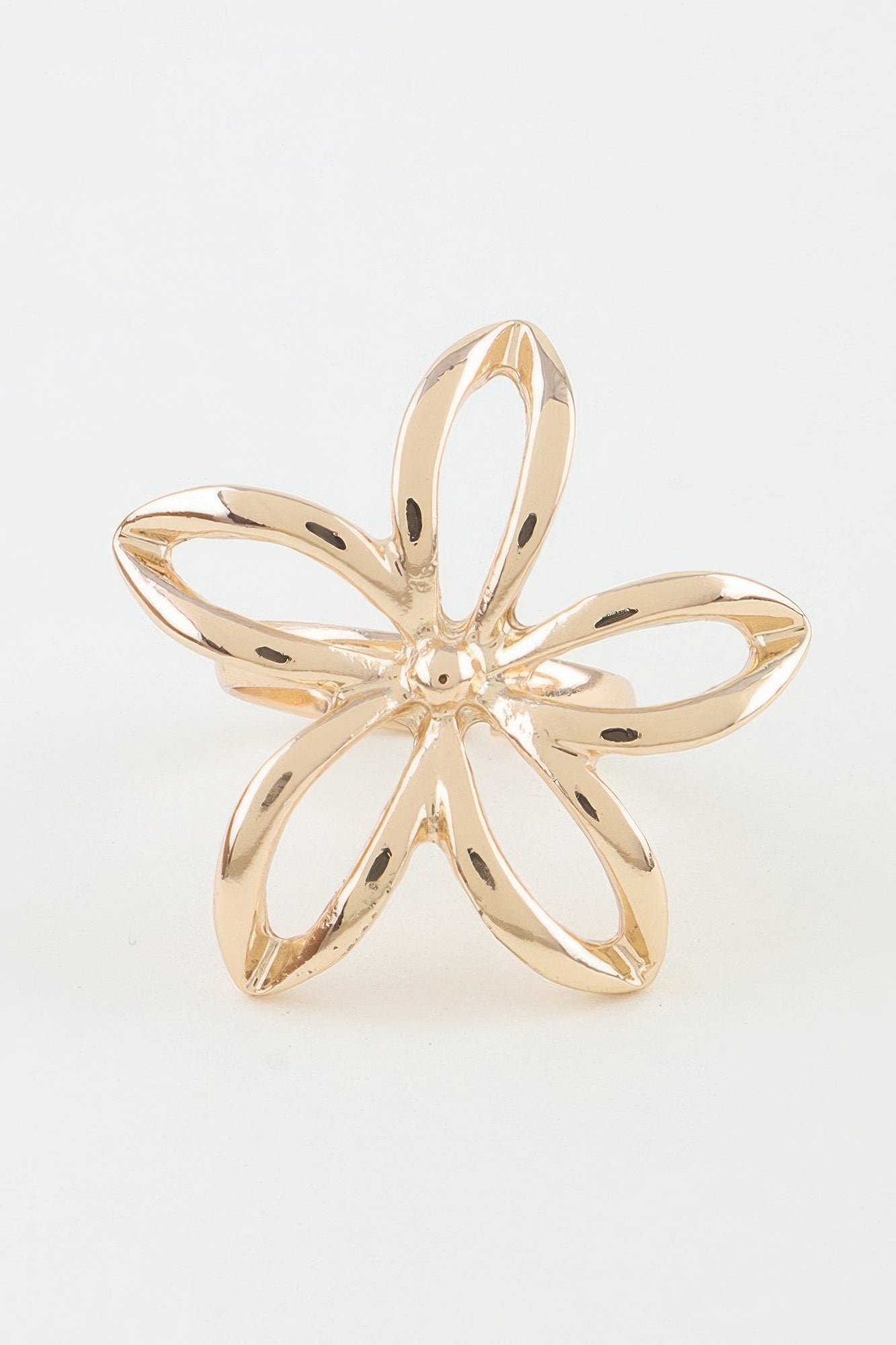 Women's Band Ring Polished Open Flower BYMANYC ® New York CONTEMPORARY FLORAL CUTOUT RING - New Collection