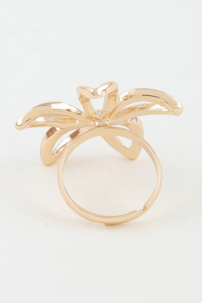 Women's Band Ring Polished Open Flower BYMANYC ® New York CONTEMPORARY FLORAL CUTOUT RING - New Collection