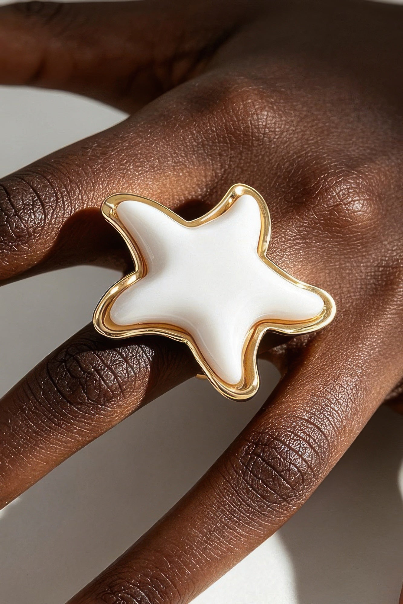Women's Statement Ring Swimming Star BYMANYC ® New York CELESTIAL CELEBRATION SCULPTURAL BAND - New Collection