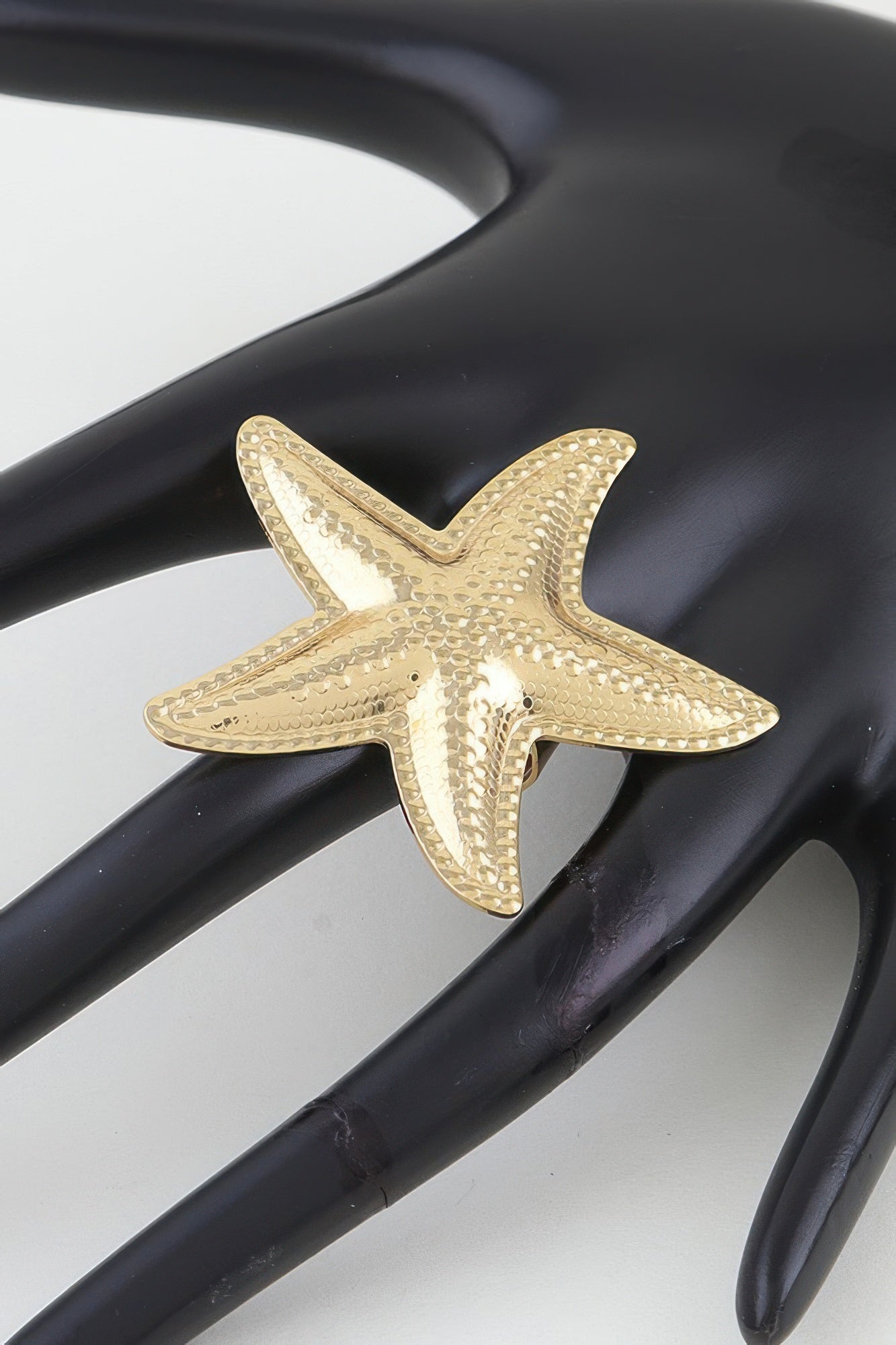 Women's Statement Ring Hammered Scale Starfish BYMANYC ® New York TEXTURED OCEANIC CELESTIAL BAND - New Collection