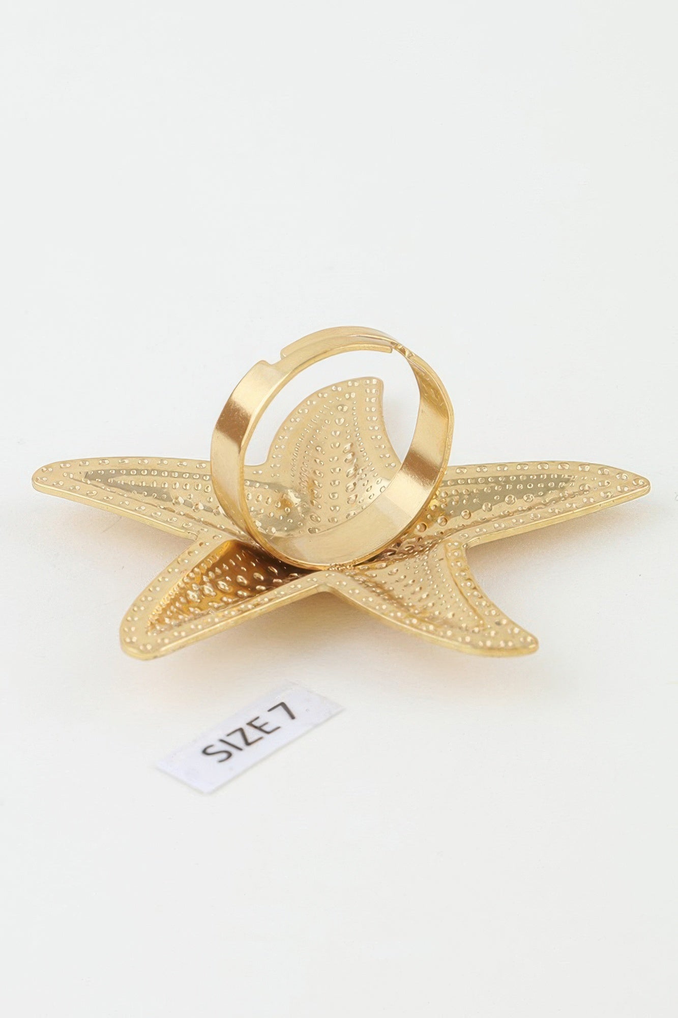 Women's Statement Ring Hammered Scale Starfish BYMANYC ® New York TEXTURED OCEANIC CELESTIAL BAND - New Collection