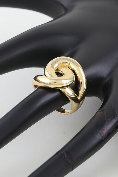 Women's Statement Ring Polished Interloop BYMANYC ® New York SLEEK GEOMETRIC TWIST BAND - New Collection