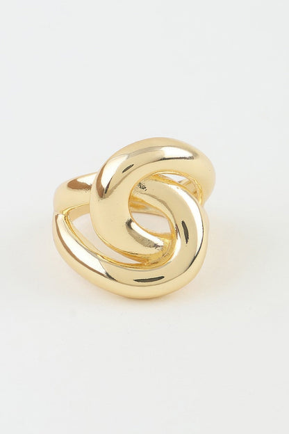 Women's Statement Ring Polished Interloop BYMANYC ® New York SLEEK GEOMETRIC TWIST BAND - New Collection