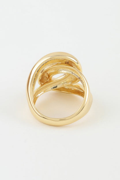 Women's Statement Ring Polished Interloop BYMANYC ® New York SLEEK GEOMETRIC TWIST BAND - New Collection