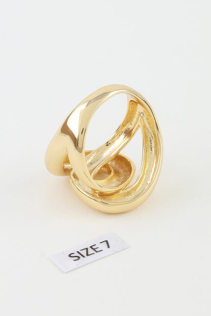 Women's Statement Ring Polished Interloop BYMANYC ® New York SLEEK GEOMETRIC TWIST BAND - New Collection