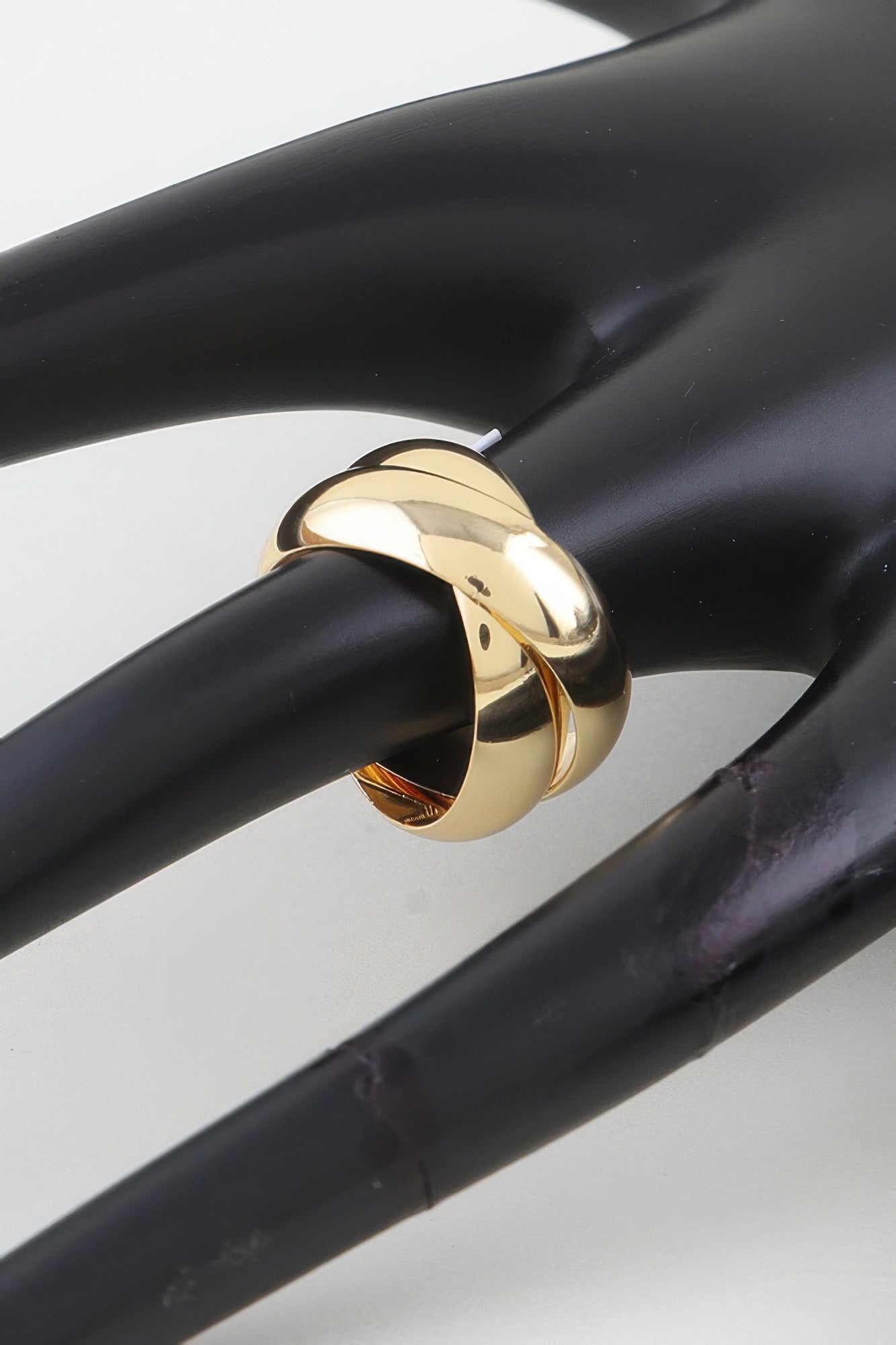Women's Band Ring Polished Intertwined BYMANYC ® New York SLEEK DUAL CROSSOVER BAND - New Collection