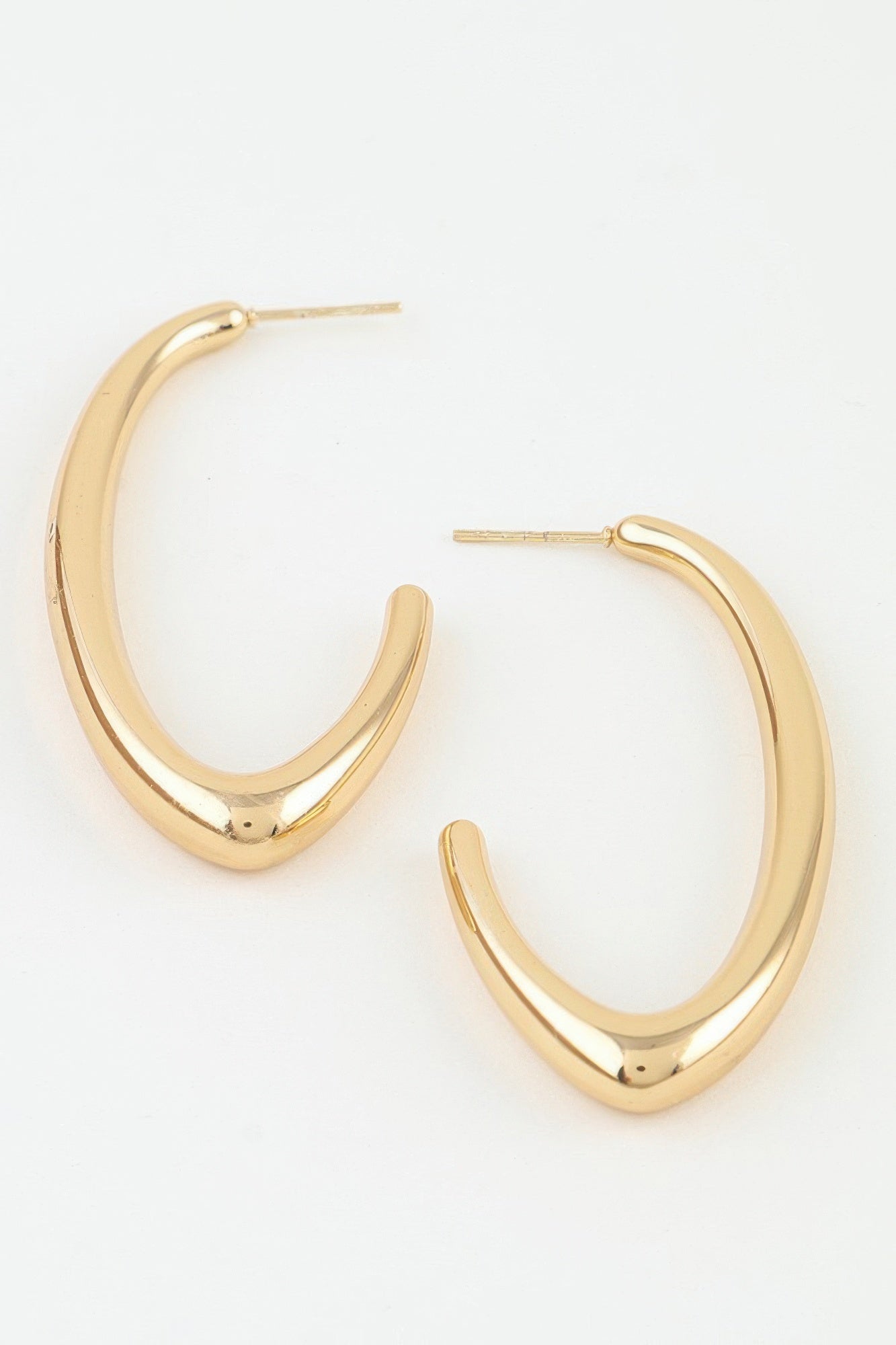 Women's Hoop Earrings Polished Cateye BYMANYC ® New York SLEEK GEOMETRIC EYE HOOPS - New Collection