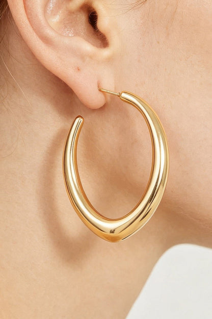 Women's Hoop Earrings Polished Cateye BYMANYC ® New York SLEEK GEOMETRIC EYE HOOPS - New Collection