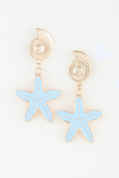 Women's Summer Starfish Drop Earrings BYMANYC ® New York CONTEMPORARY VIBRANT MODERN FASHION - New Collection