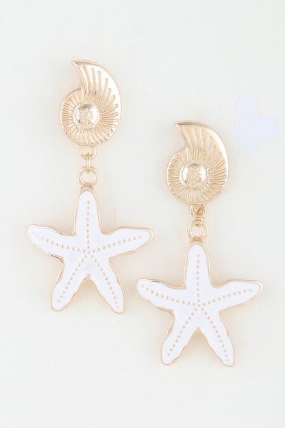 Women's Summer Starfish Drop Earrings BYMANYC ® New York CONTEMPORARY VIBRANT MODERN FASHION - New Collection