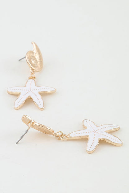 Women's Summer Starfish Drop Earrings BYMANYC ® New York CONTEMPORARY VIBRANT MODERN FASHION - New Collection