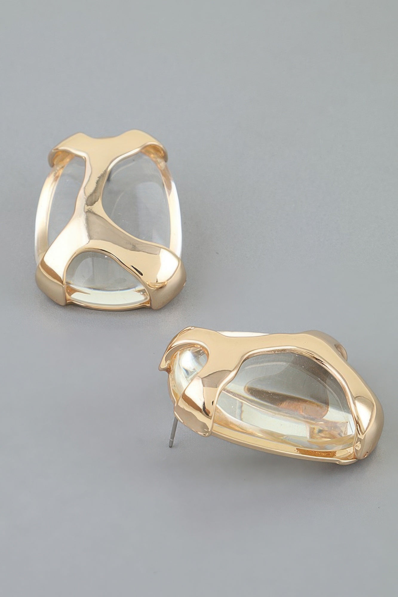 Women's Polished Transparent Stone Earrings BYMANYC ® New York CONTEMPORARY VIBRANT MODERN FASHION - New Collection