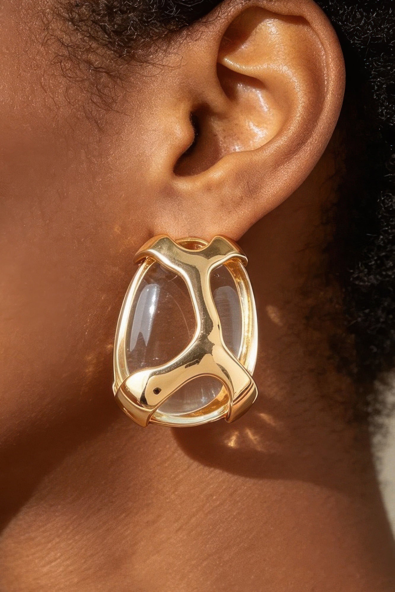 Women's Polished Transparent Stone Earrings BYMANYC ® New York CONTEMPORARY VIBRANT MODERN FASHION - New Collection