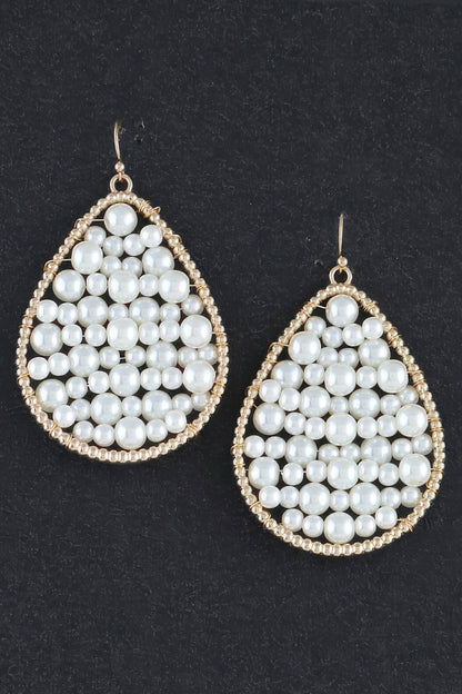 Women's Drop Earrings Pearls in a Teardrop BYMANYC ® New York ELEGANT SCULPTURAL PEARL DANGLE - New Collection