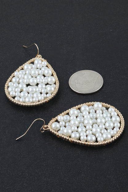 Women's Drop Earrings Pearls in a Teardrop BYMANYC ® New York ELEGANT SCULPTURAL PEARL DANGLE - New Collection