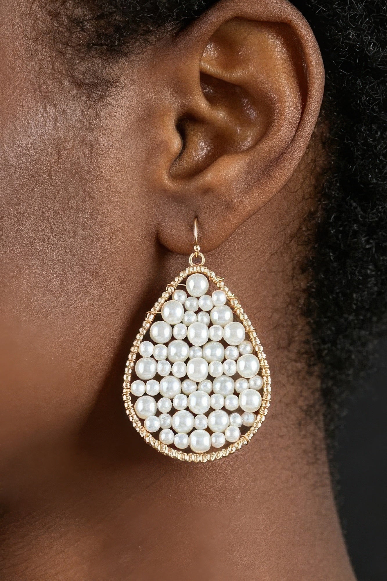 Women's Drop Earrings Pearls in a Teardrop BYMANYC ® New York ELEGANT SCULPTURAL PEARL DANGLE - New Collection
