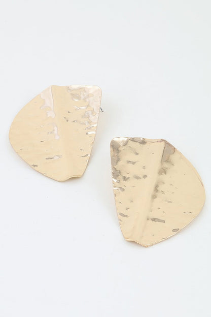 Women's Stud Earrings Hammered Fashion BYMANYC ® New York TEXTURED GEOMETRIC BUTTON EARRINGS - New Collection