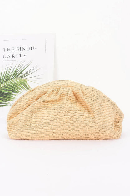 Women's Party Clutch Faux Straw Pearl BYMANYC ® New York ELEGANT CHIC EVENING PURSE - New Collection