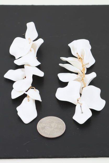 Women's Drop Earrings Bright Petal Blossom BYMANYC ® New York FLORAL SCULPTURAL STATEMENT DANGLE - New Collection