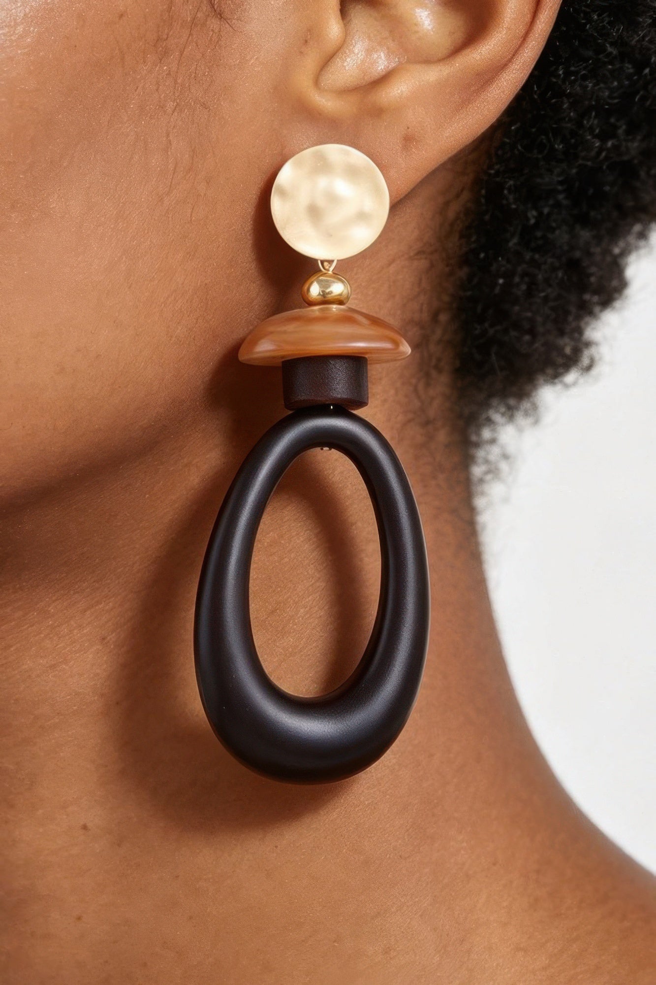 Women's Drop Earrings Modern Stone Open BYMANYC ® New York CONTEMPORARY GEOMETRIC CUTOUT DANGLE - New Collection
