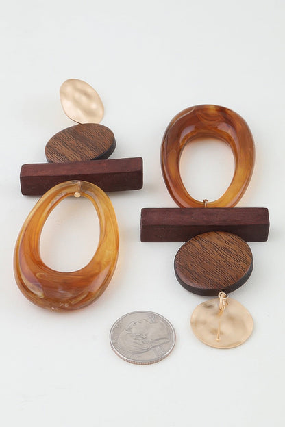 Women's Drop Earrings Modern Earth BYMANYC ® New York ORGANIC NATURAL STONE DANGLE - New Collection