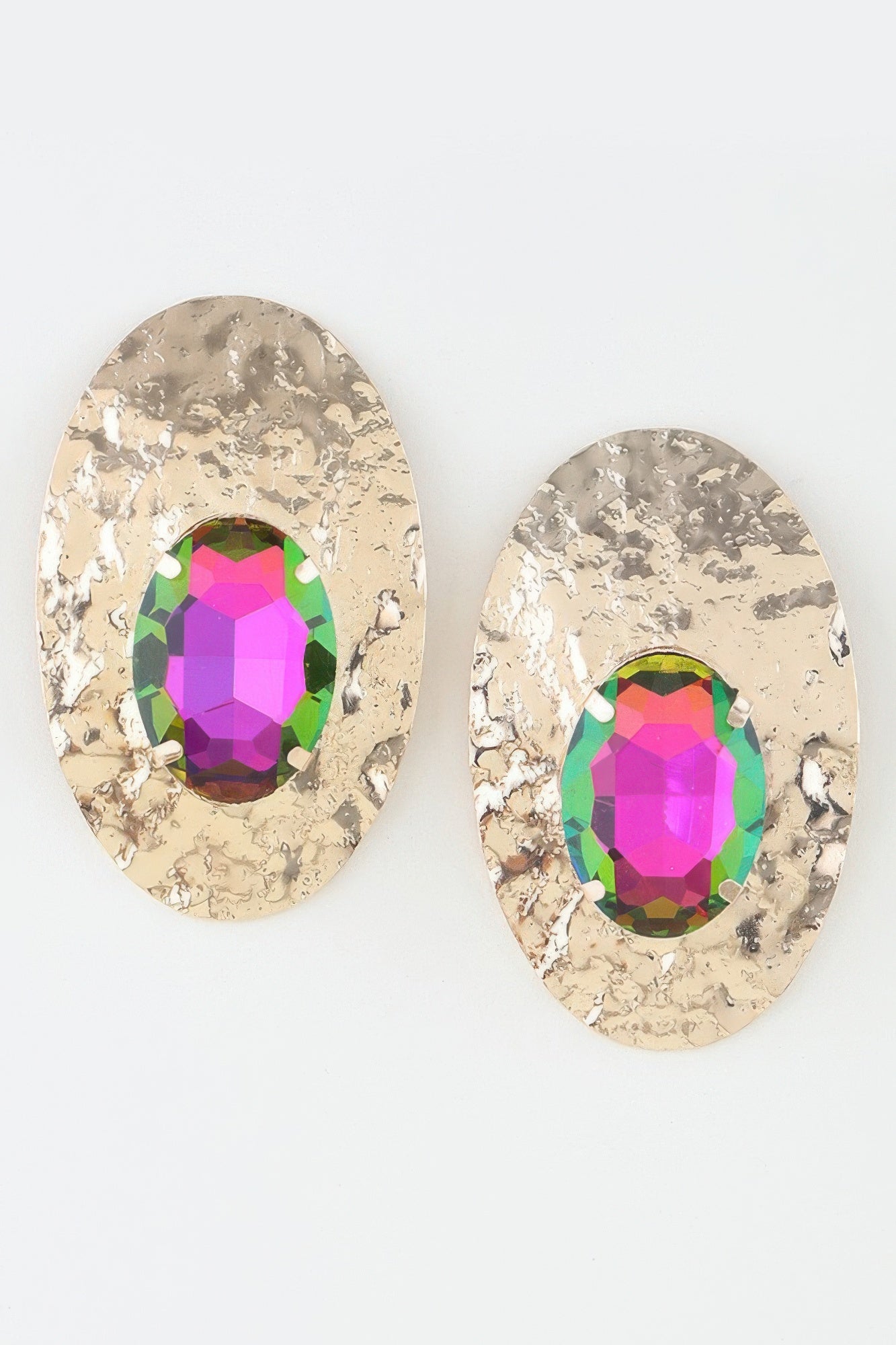 Women's Drop Earrings Hammered Rhinestone Disc BYMANYC ® New York TEXTURED SPARKLING CIRCLE DANGLE - New Collection