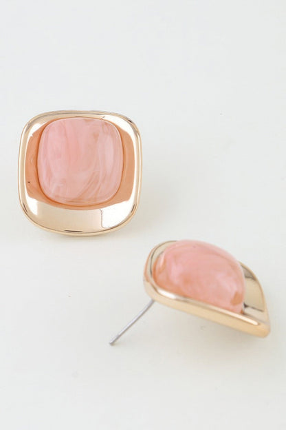Women's Drop Earrings Modern Polished Stone BYMANYC ® New York CONTEMPORARY SMOOTH NATURAL DANGLE - New Collection