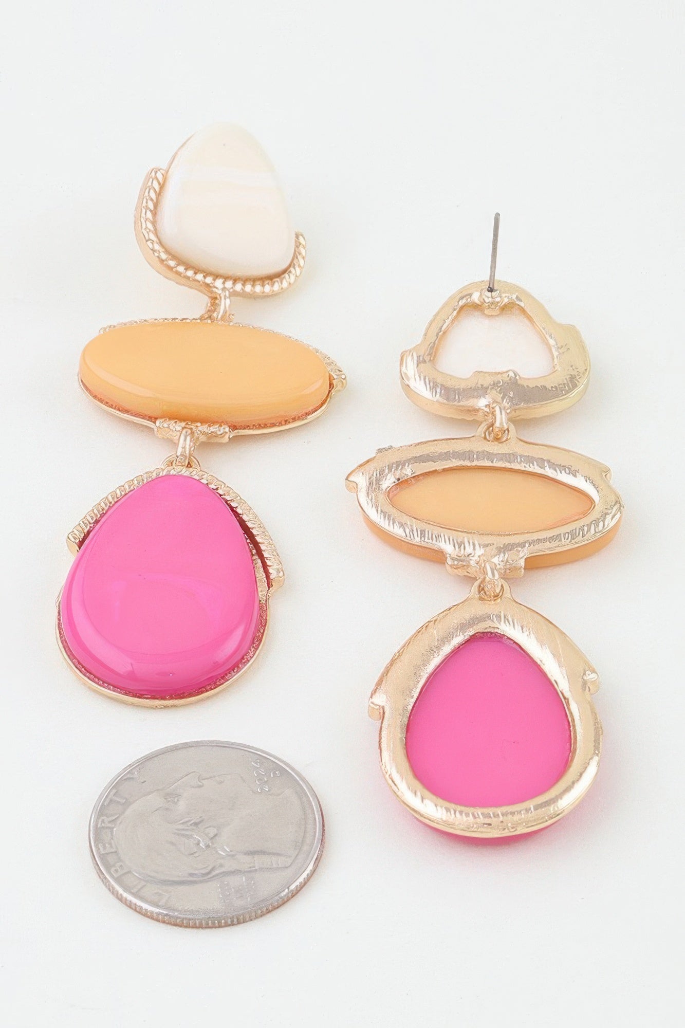 Women's Drop Earrings Retro Triple Stone BYMANYC ® New York VINTAGE CASCADE DANGLE EARRINGS - New Collection