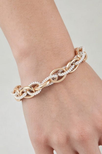 Women's Chain Bracelet Multi Intertwined Twisted BYMANYC ® New York BOLD LAYERED STATEMENT BRACELET - New Collection