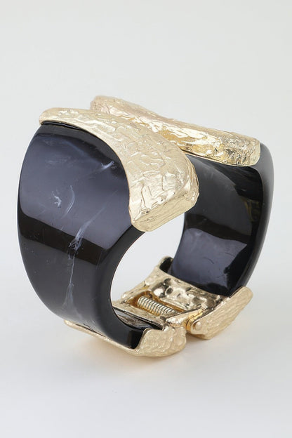 Women's Cuff Bracelet Abstract Stone Pillar BYMANYC ® New York GEOMETRIC ARCHITECTURAL WRISTBAND - New Collection