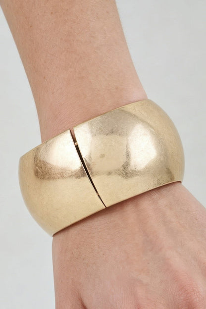 Women's Cuff Bracelet Polished Matte Wide Dome BYMANYC ® New York MODERN SCULPTURAL BANGLE - New Collection
