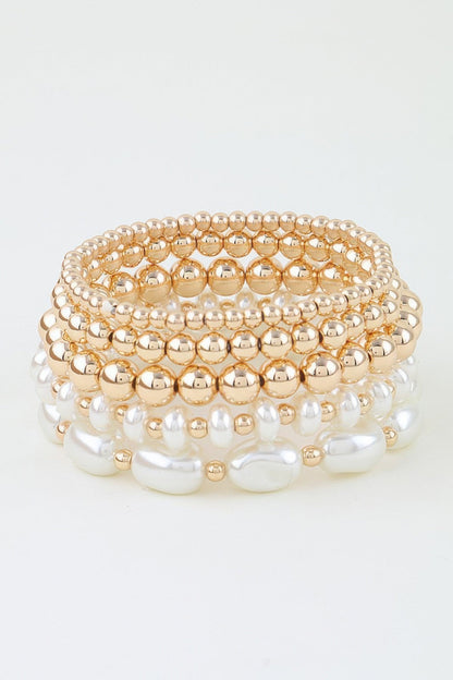 Women's Beaded Bracelet Multi Polished Stone BYMANYC ® New York COLORFUL STACKABLE STRAND BRACELET - New Collection