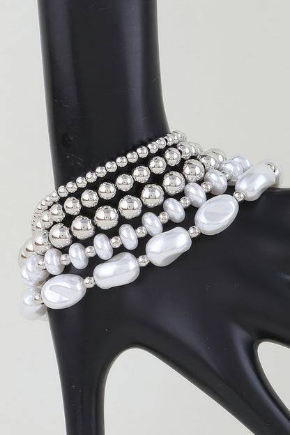 Women's Beaded Bracelet Multi Polished Stone BYMANYC ® New York COLORFUL STACKABLE STRAND BRACELET - New Collection