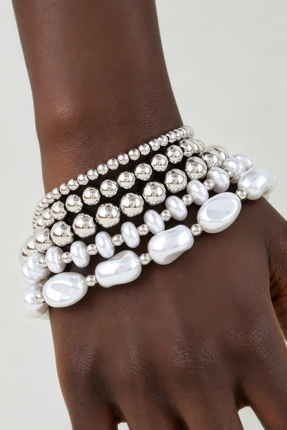 Women's Beaded Bracelet Multi Polished Stone BYMANYC ® New York COLORFUL STACKABLE STRAND BRACELET - New Collection