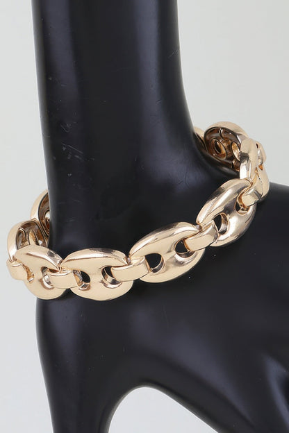 Women's Link Bracelet Polished Mariner Chain BYMANYC ® New York NAUTICAL STATEMENT BRACELET - New Collection