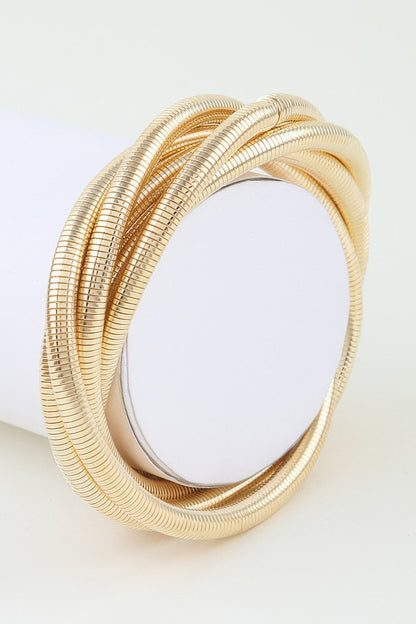 Women's Chain Bracelet Multi Tangled Tube BYMANYC ® New York URBAN TEXTURED STATEMENT BRACELET - New Collection