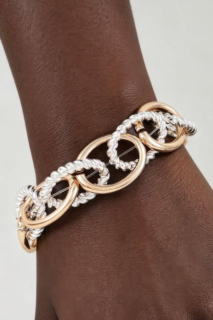 Women's Chain Bracelet Multi Twisted Link BYMANYC ® New York DYNAMIC WOVEN LINK BRACELET - New Collection