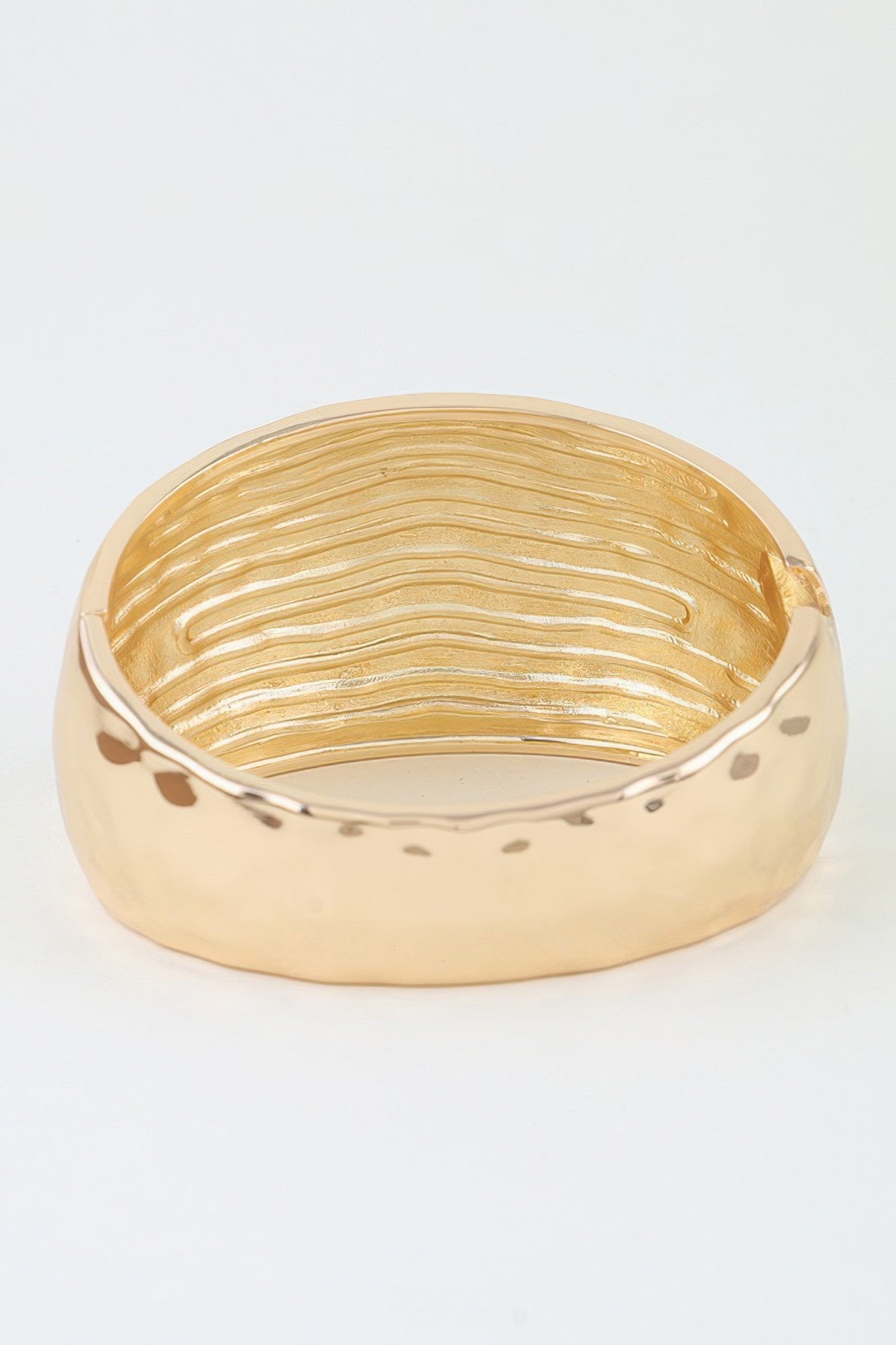 Women's Cuff Bracelet Wide Hammered Dome BYMANYC ® New York BOLD TEXTURED STATEMENT BANGLE - New Collection