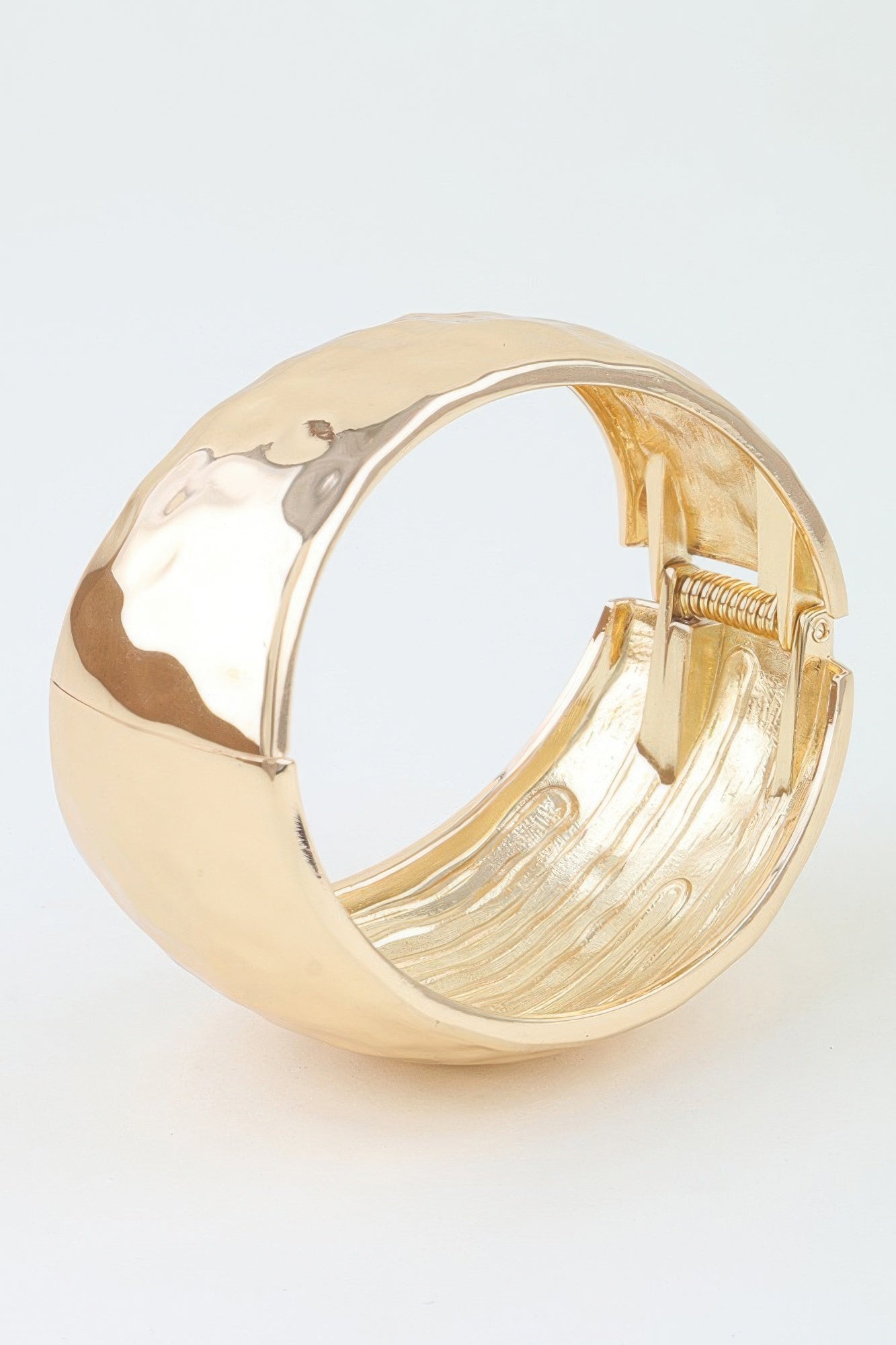 Women's Cuff Bracelet Wide Hammered Dome BYMANYC ® New York BOLD TEXTURED STATEMENT BANGLE - New Collection