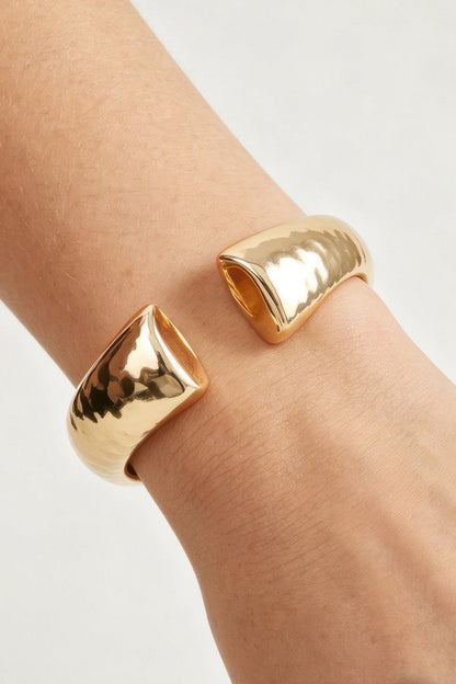 Women's Cuff Bracelet Hammered Open Clasp BYMANYC ® New York MODERN TEXTURED OPEN BANGLE - New Collection