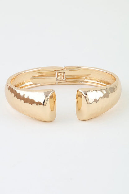 Women's Cuff Bracelet Hammered Open Clasp BYMANYC ® New York MODERN TEXTURED OPEN BANGLE - New Collection