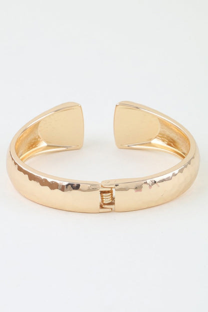 Women's Cuff Bracelet Hammered Open Clasp BYMANYC ® New York MODERN TEXTURED OPEN BANGLE - New Collection