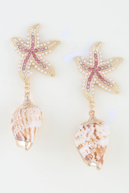 Women's Earrings Drops Starfish BYMANYC ® New York HAMPTONS BEJEWELED - New Collection