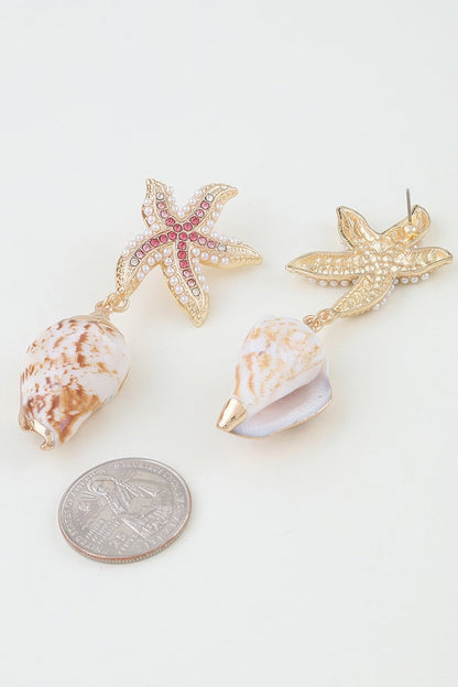 Women's Earrings Drops Starfish BYMANYC ® New York HAMPTONS BEJEWELED - New Collection
