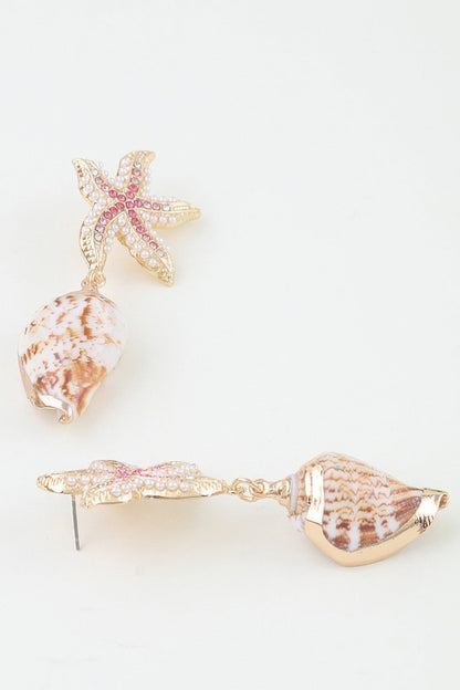 Women's Earrings Drops Starfish BYMANYC ® New York HAMPTONS BEJEWELED - New Collection