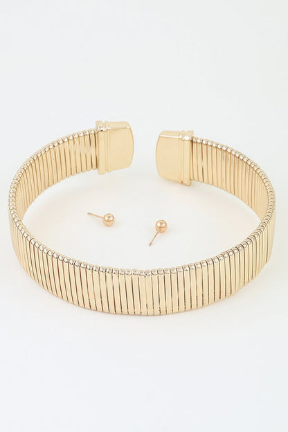Women's Necklace Set Choker BYMANYC ® New York MADISON CUBIC BAR - New Collection